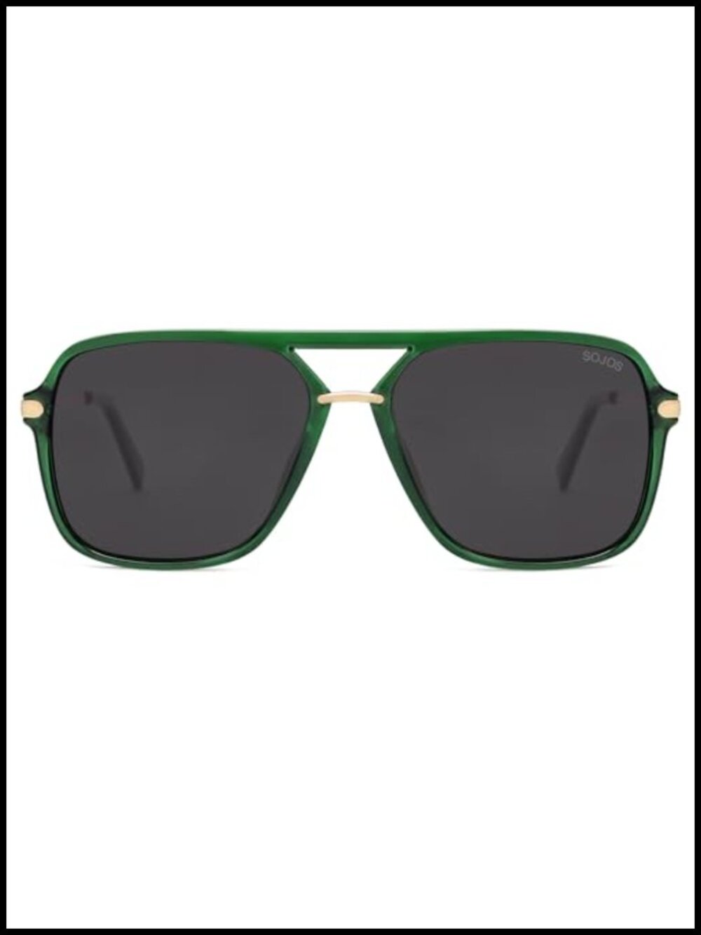 Unisex Square Aviator Sunglasses Polarized UV Protection Metal